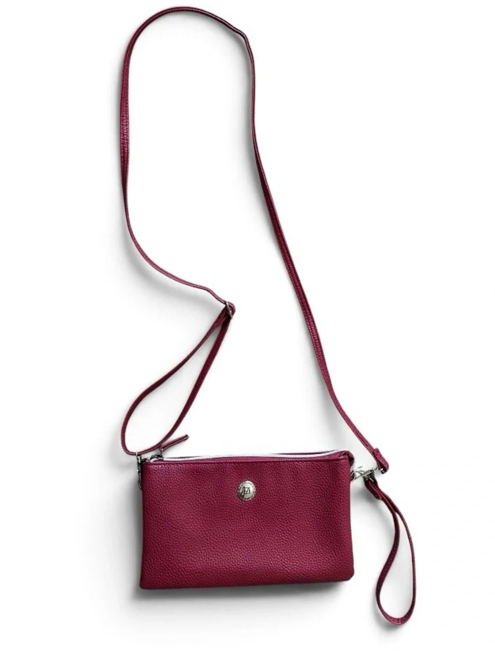 STONE MOUNTAIN | Pebbled Leather Convertible Crossbody & Clutch Handbag NWOT